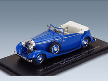 Hispano Suiza J12 Drophead Cabriolet Open Drophead Coupé by Fernandez & Darrin 1934 Blue Esval Model 1:43 scale model - front three-quarter view
