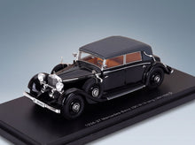 Mercedes-Benz 290 W18 D Passo Lungo Cabriolet Closed 1933 Black Esval Models 1:43 scale model - front three-quarter view