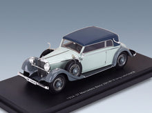 Mercedes-Benz 290 W18 D Passo Lungo Cabriolet Closed 1933 Two-Tone Grey Esval Models 1:43 scale model - front three-quarter view