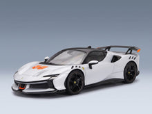 Ferrari SF90 XX Stradale 2024 Bianco Artico with Showcase MR Models 1:18 - front three-quarter view