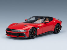 Ferrari 12Cilindri Coupé V12 2024 Rosso Scuderia with Showcase MR Models 1:18 - front three-quarter view