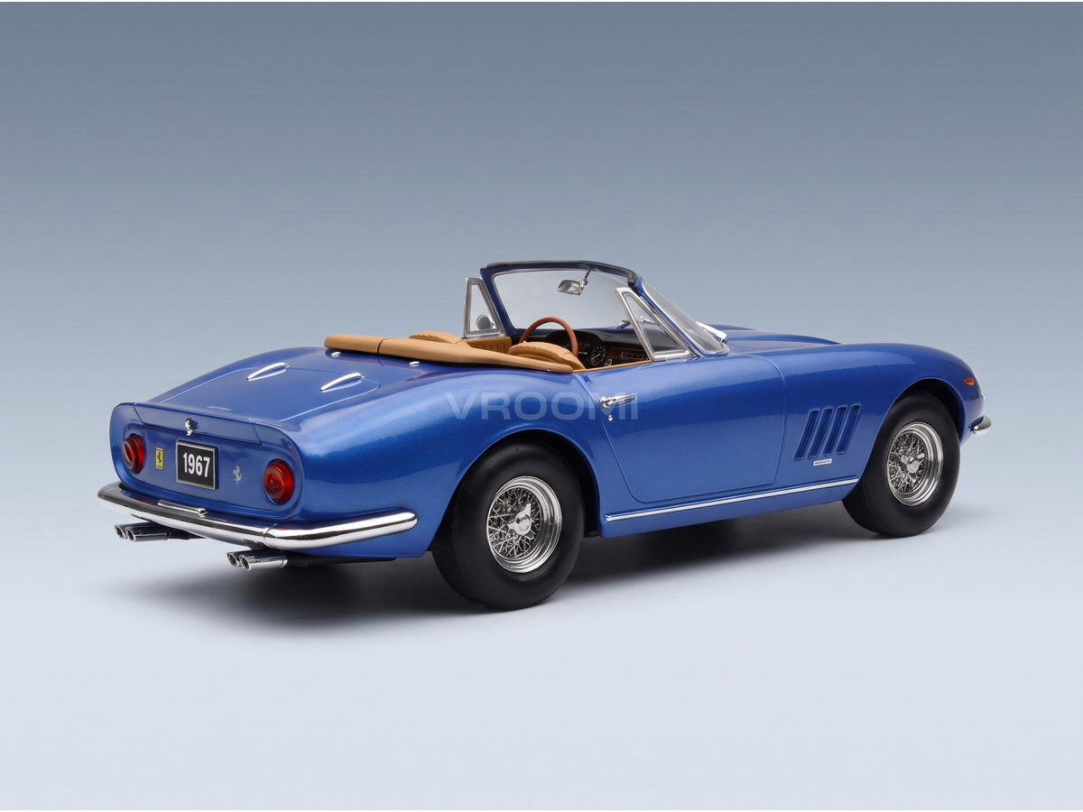 Ferrari 275 GTB/4 NART Spider 1967 Blue Metallic KK Scale 1:18 scale model - rear three-quarter view