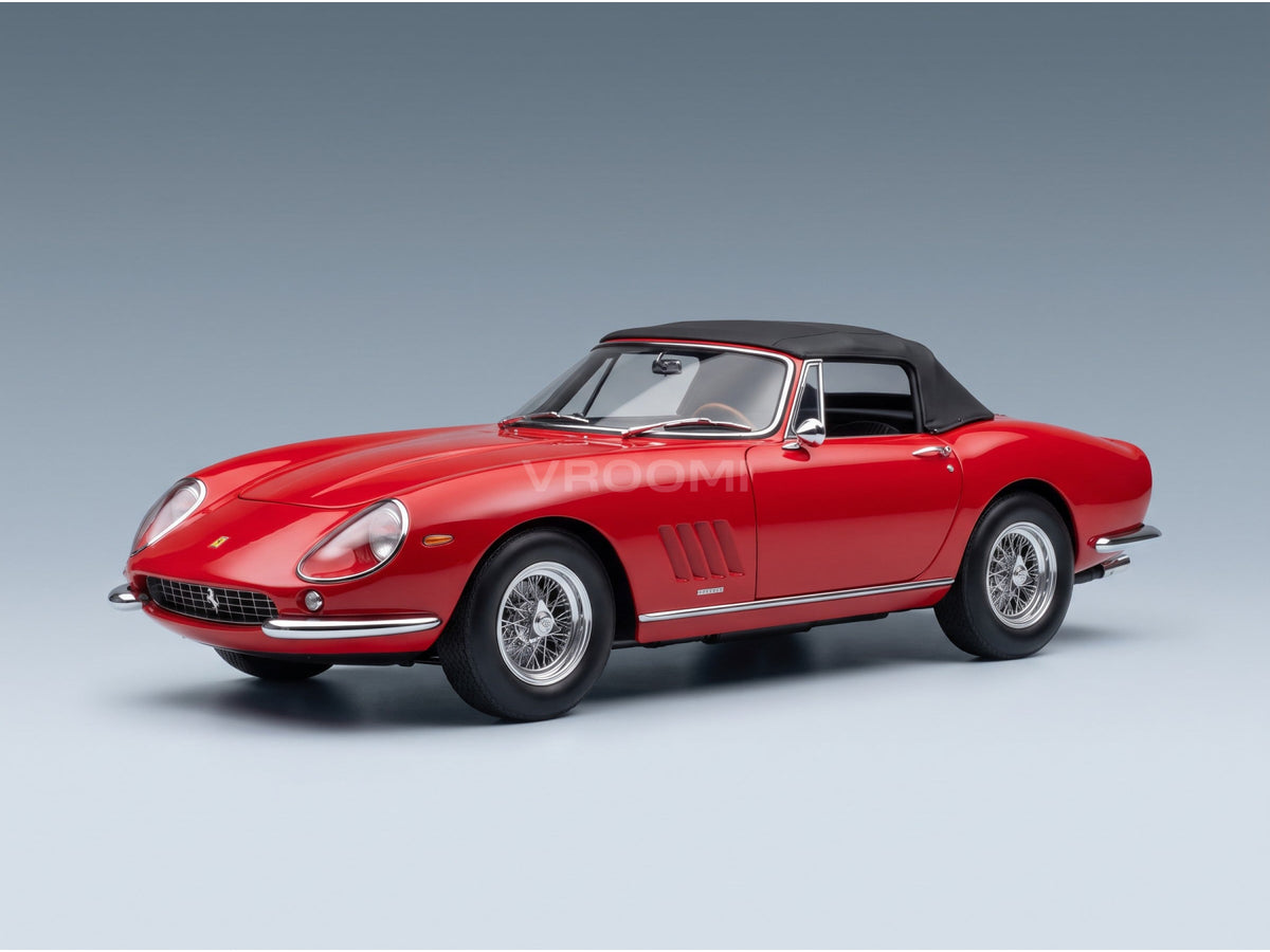 Ferrari 275 GTB/4 NART Spider 1967 Red KK Scale 1:18 scale model - front three-quarter view