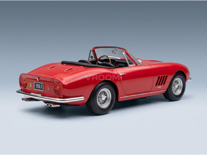 Ferrari 275 GTB/4 NART Spider 1967 Red KK Scale 1:18 scale model - rear three-quarter view