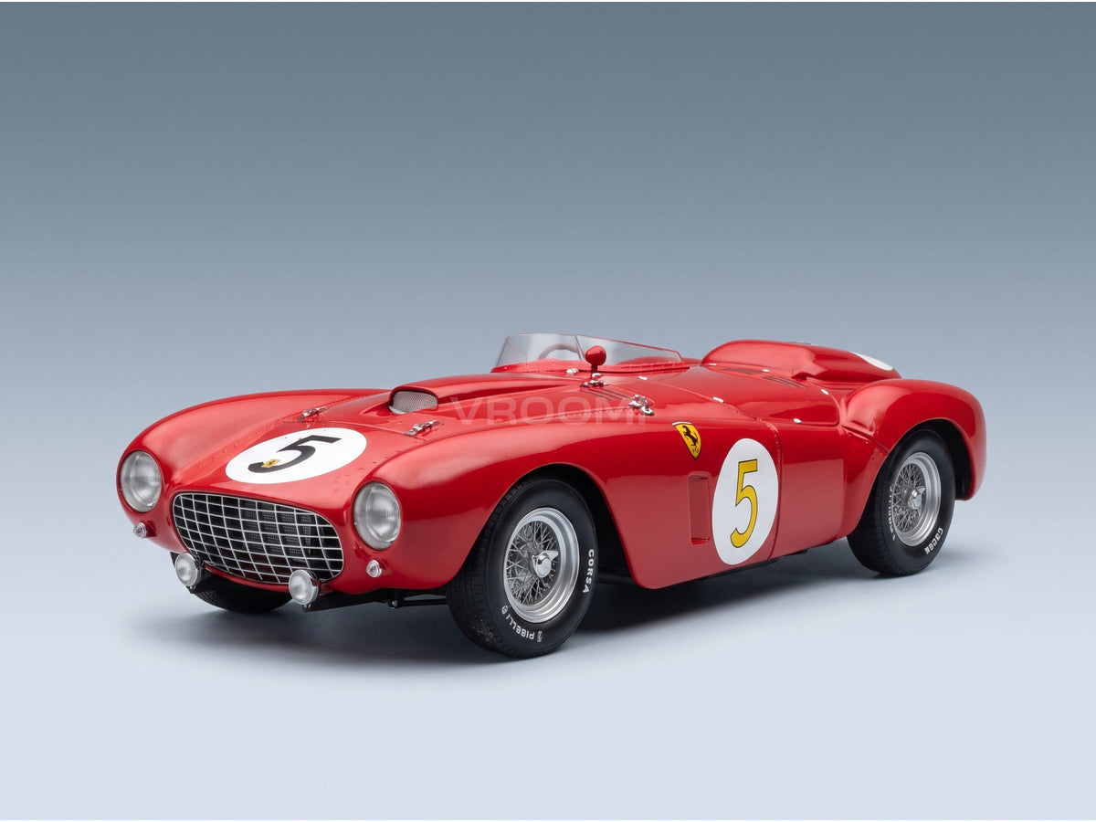 Ferrari 375 Plus 5.0L V12 Spider Scuderia Ferrari No. 5 Louis Rosier Robert Manzon 24h Le Mans 1954 KK Scale 1:18 scale model - front three-quarter view