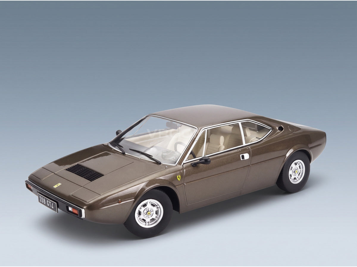 Ferrari Dino 208 GT4 1975 Brown KK Scale 1:18 scale model - front three-quarter view