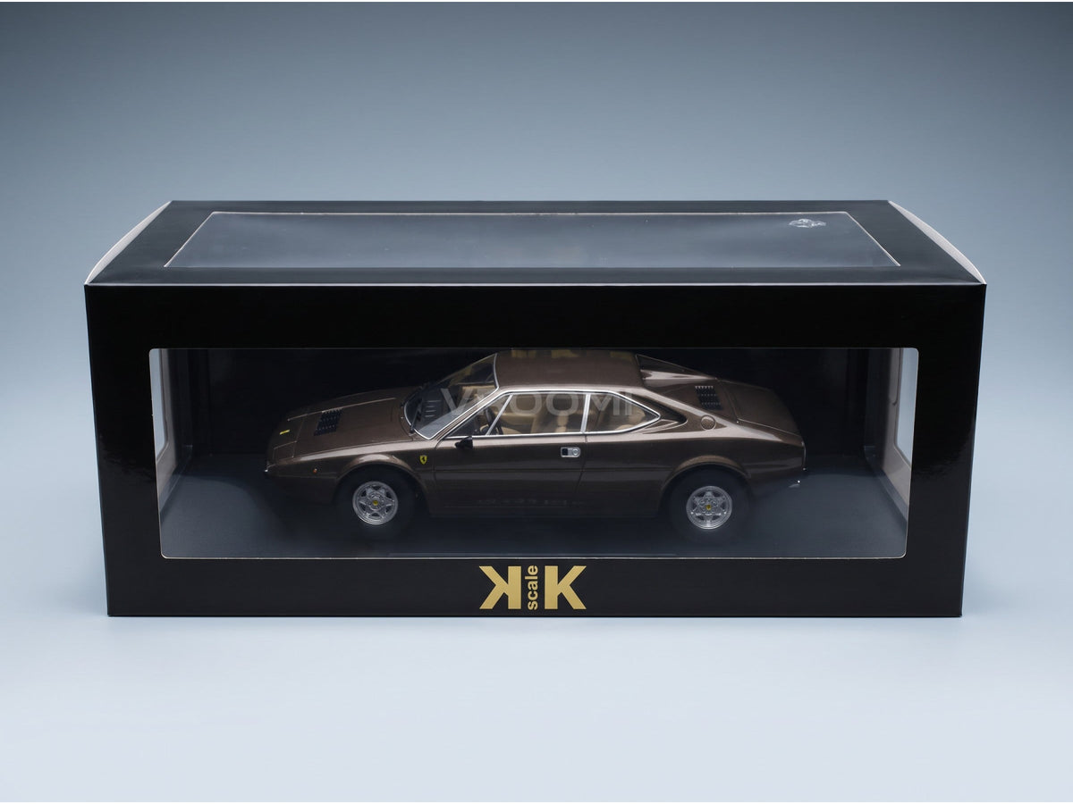 Ferrari Dino 208 GT4 1975 Brown KK Scale 1:18 scale model - original packaging