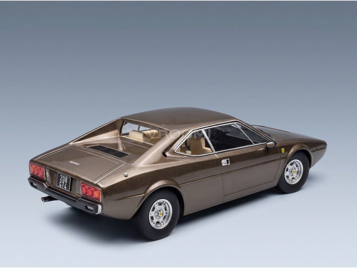 Ferrari Dino 208 GT4 1975 Brown KK Scale 1:18 scale model - rear three-quarter view