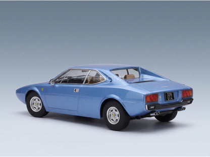 Ferrari Dino 308 GT4 1974 Light Blue KK Scale 1:18 scale model - rear three-quarter view