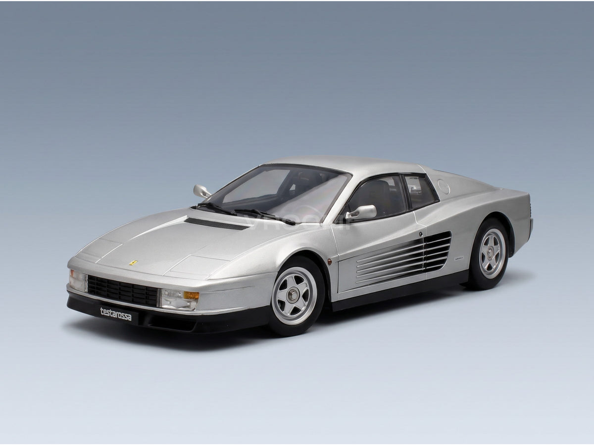Ferrari Testarossa 1986 Silver KK Scale 1:18 scale model - front three-quarter view
