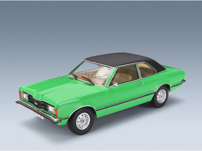 Ford Taunus GXL 1971 Light Green Matt Black KK Scale 1:18 scale model - front three-quarter view