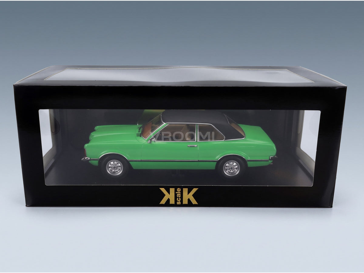 Ford Taunus GXL 1971 Light Green Matt Black KK Scale 1:18 scale model - original packaging