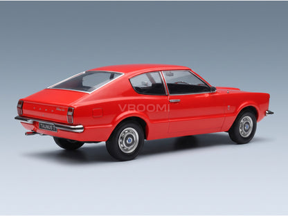 Ford Taunus L Coupé 1971 Red KK Scale 1:18 scale model - rear three-quarter view