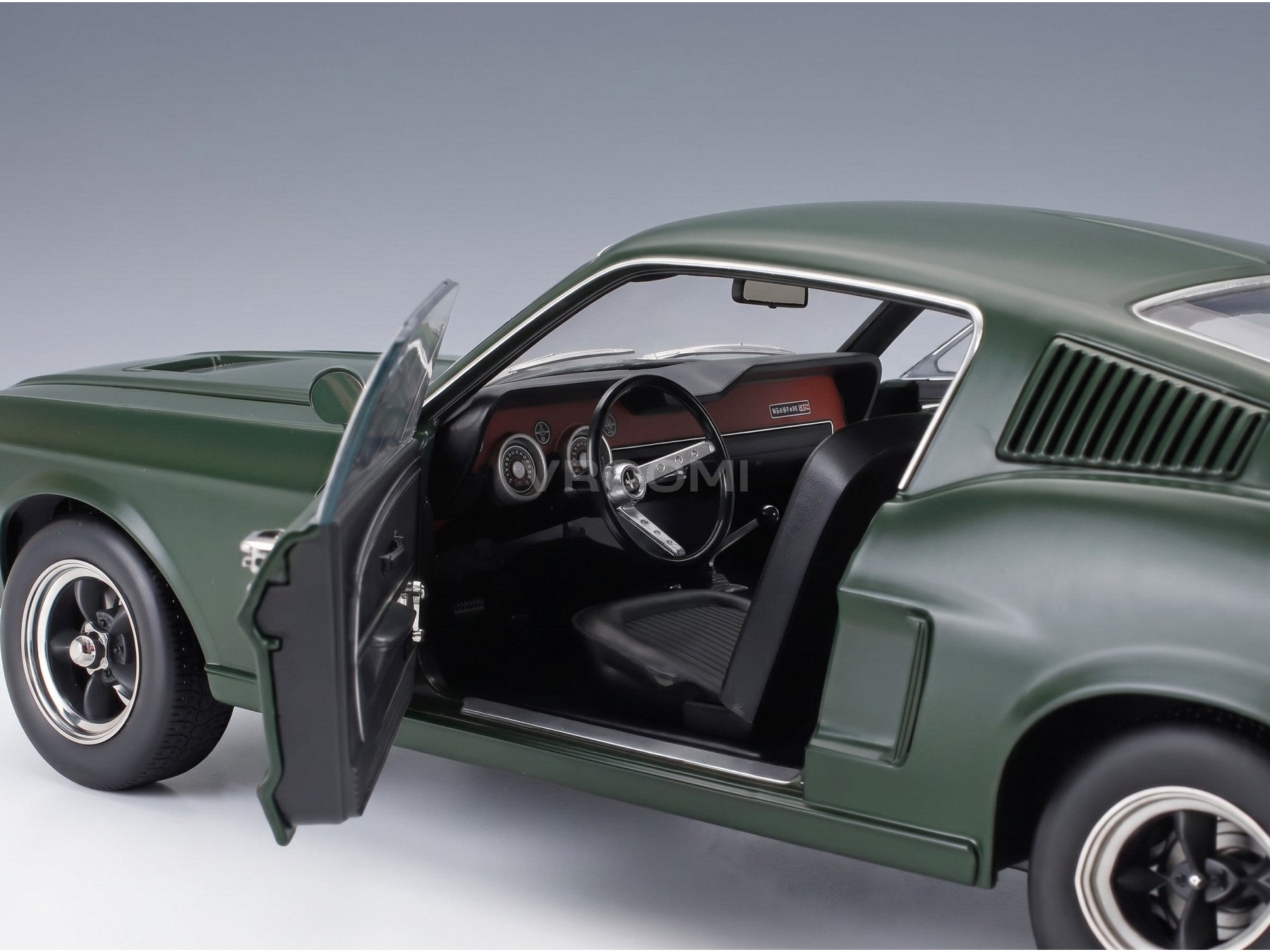 Ford Mustang GT Fastback Coupe 1968 Matt Green KK Scale 1:12 scale model - interior