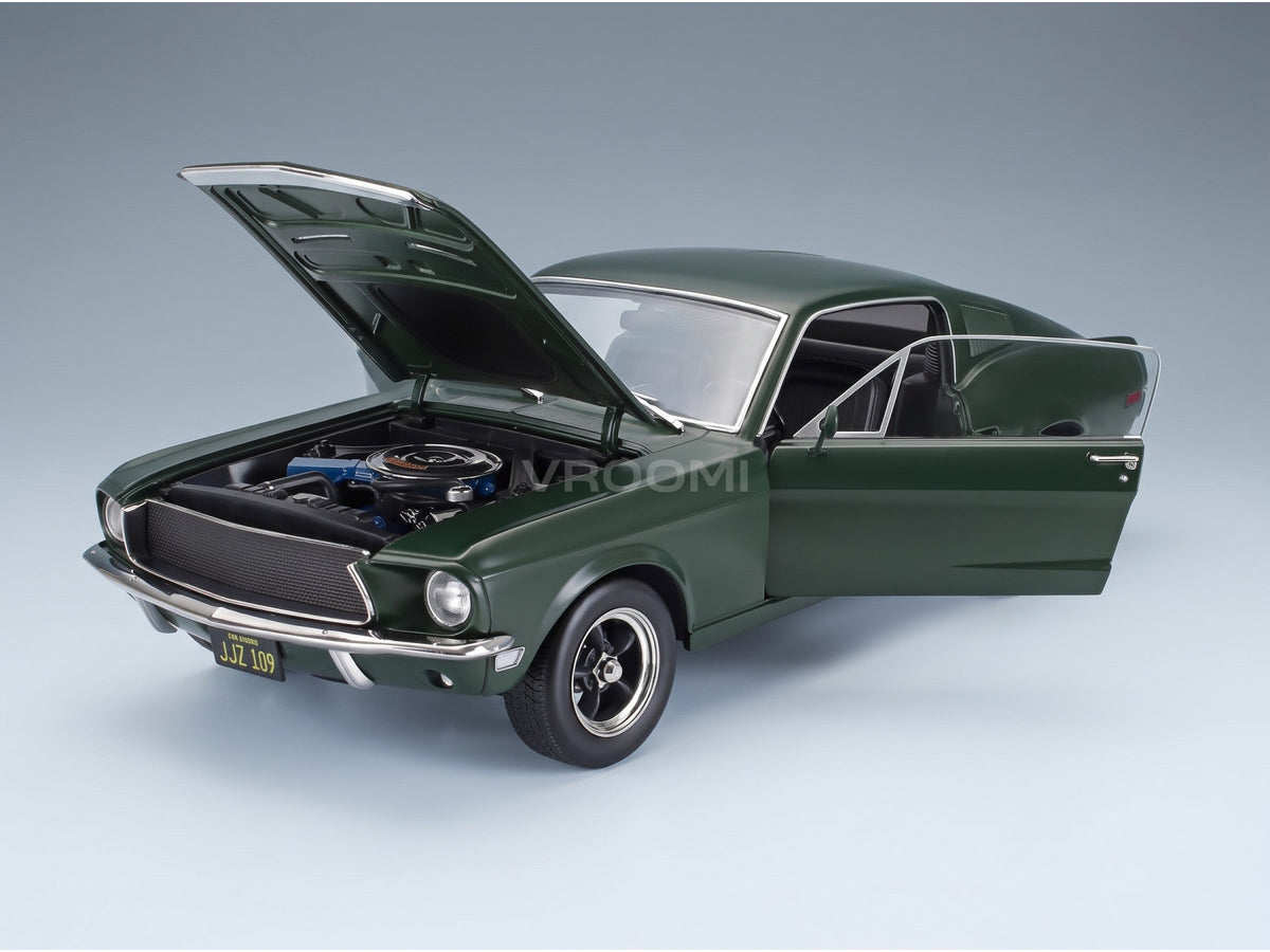 Ford Mustang GT Fastback Coupe 1968 Matt Green KK Scale 1:12 scale model - opening parts