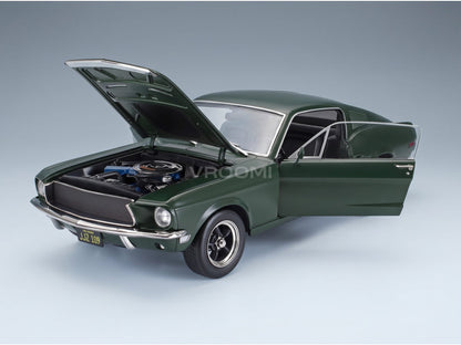 Ford Mustang GT Fastback Coupe 1968 Matt Green KK Scale 1:12 scale model - opening parts