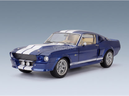 Ford Mustang Shelby GT500 Eleanor Coupe 1967 Blue White KK Scale 1:12 scale model - front three-quarter view