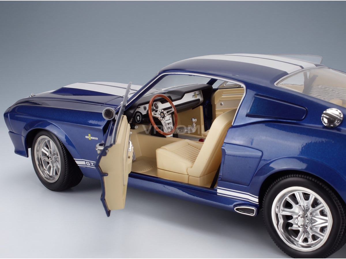 Ford Mustang Shelby GT500 Eleanor Coupe 1967 Blue White KK Scale 1:12 scale model - interior
