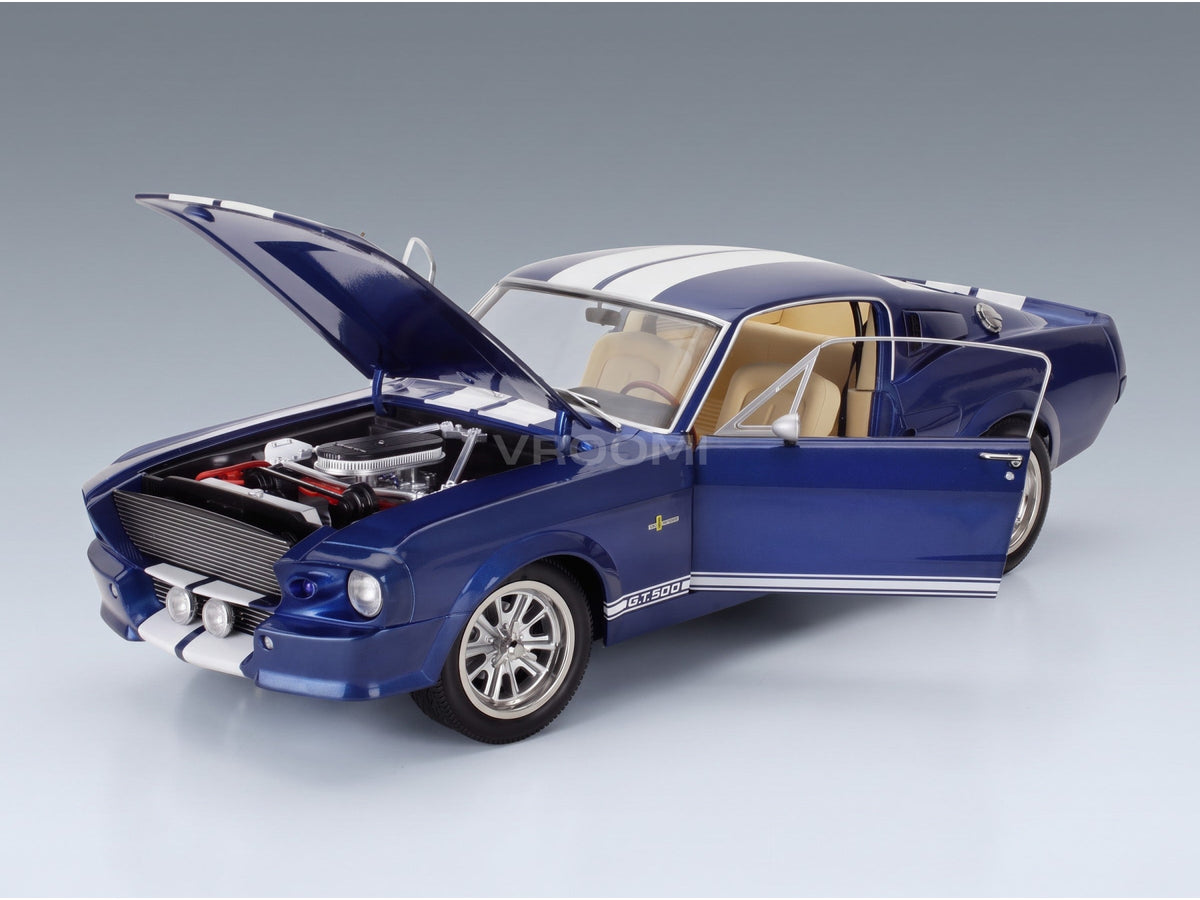 Ford Mustang Shelby GT500 Eleanor Coupe 1967 Blue White KK Scale 1:12 scale model - opening parts