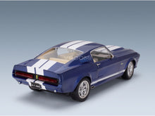 Ford Mustang Shelby GT500 Eleanor Coupe 1967 Blue White KK Scale 1:12 scale model - rear three-quarter view