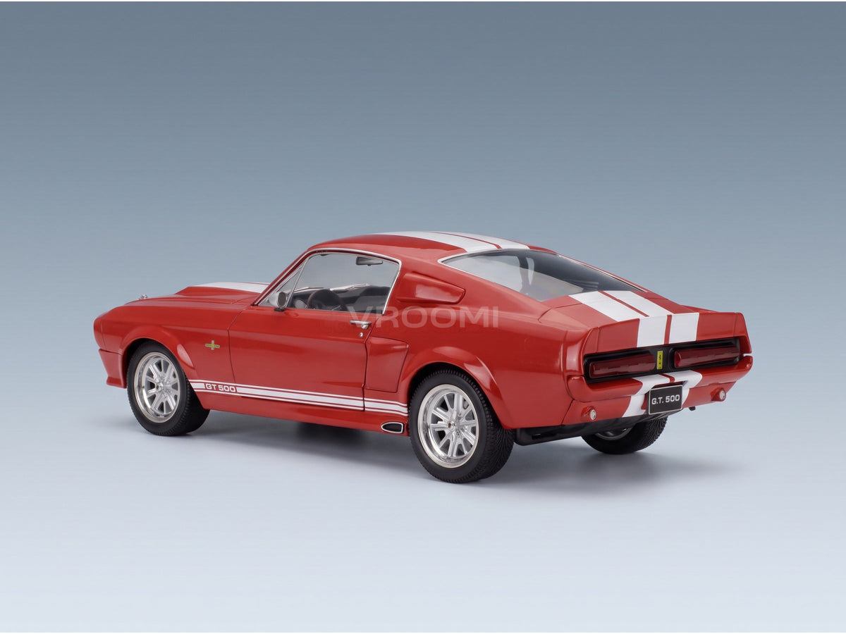 Ford Mustang Shelby GT500 Eleanor Coupe 1967 Red White KK Scale 1:12 scale model - rear three-quarter view