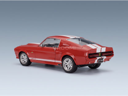 Ford Mustang Shelby GT500 Eleanor Coupe 1967 Red White KK Scale 1:12 scale model - rear three-quarter view