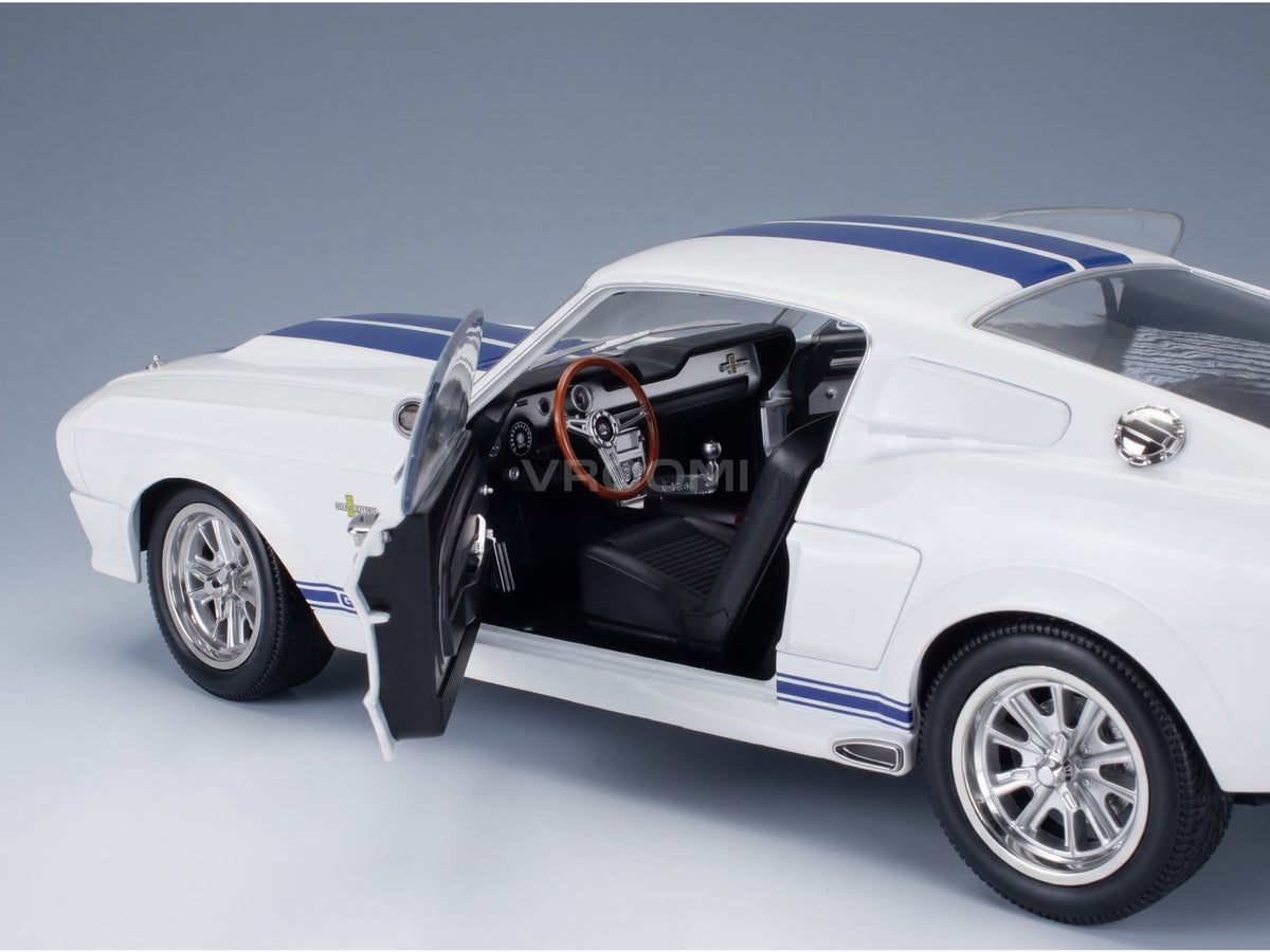 Ford Mustang Shelby GT500 Eleanor Coupe 1967 White Blue KK Scale 1:12 scale model - interior