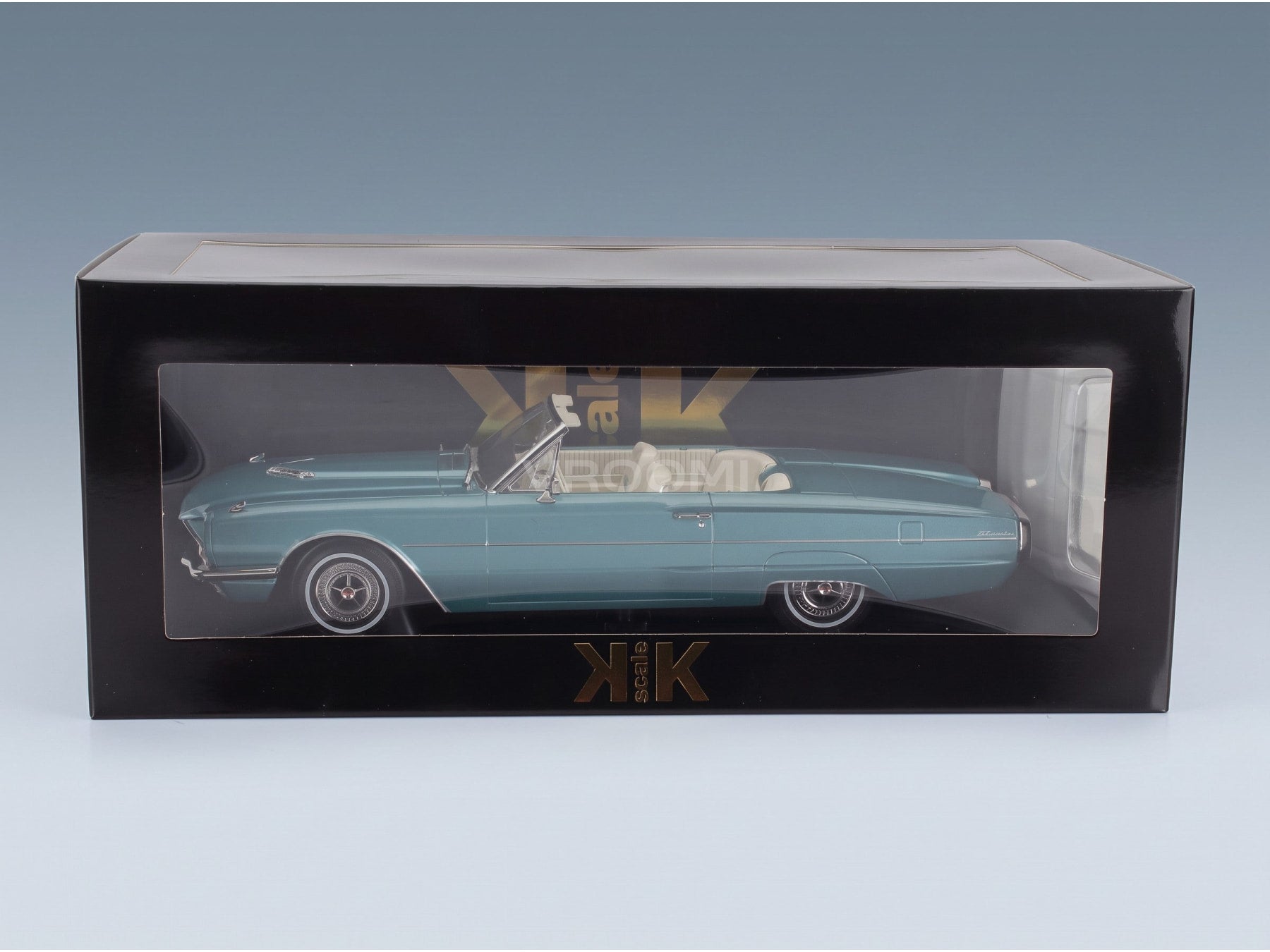 Ford Thunderbird Cabriolet Open 1966 Light Blue KK Scale 1:18 scale model - original packaging