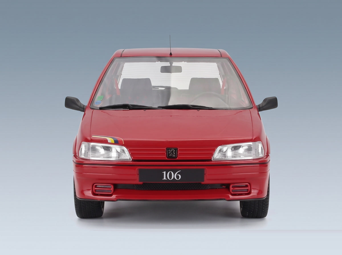Peugeot 106 1.3 Rallye 1993 Red Otto Mobile 1:12 - front view