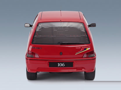 Peugeot 106 1.3 Rallye 1993 Red Otto Mobile 1:12 - rear view