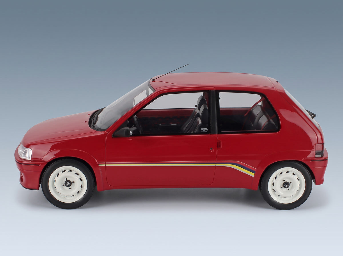 Peugeot 106 1.3 Rallye 1993 Red Otto-Mobile 1:12 scale model - side view