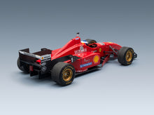 Ferrari F310 No. 1 Michael Schumacher Season 1996 with Showcase GP Replicas 1:18 scale model - rear three-quarter view