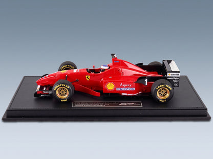 Ferrari F310 No. 1 Michael Schumacher Pole Position Monaco GP 1996 with Driver GP Replicas 1:18 scale model - side view