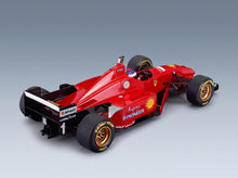 Ferrari F310 No. 1 Michael Schumacher Pole Position 2nd San Marino GP 1996 with Driver GP Replicas 1:18 scale model - rear three-quarter view