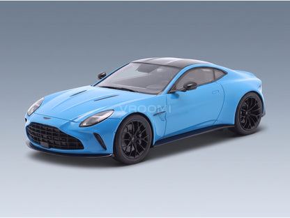 Aston Martin Vantage 2024 Blue GT Spirit 1:18 scale model - front three-quarter view
