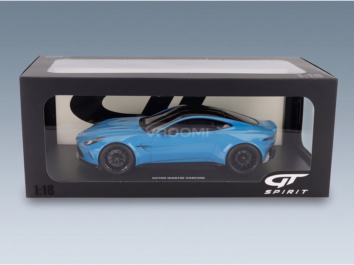 Aston Martin Vantage 2024 Blue GT Spirit 1:18 scale model - original packaging