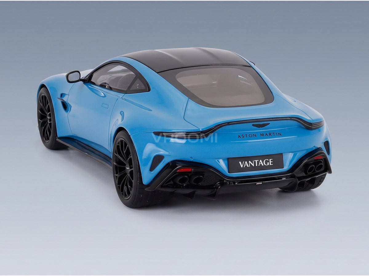 Aston Martin Vantage 2024 Blue GT Spirit 1:18 scale model - rear view
