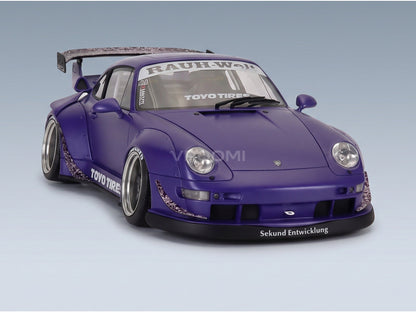 Porsche 911 993 RWB Rauh-Welt Son Goku 2024 Purple GT Spirit 1:18 scale model - front view