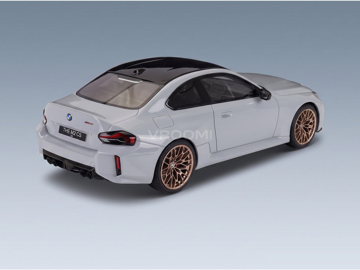 BMW M2 CS Coupe G87 2025 Grey GT Spirit 1:18 scale model - rear three-quarter view