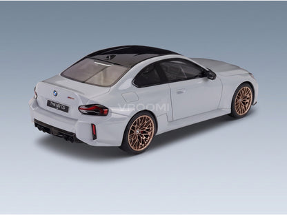BMW M2 CS Coupe G87 2025 Grey GT Spirit 1:18 scale model - rear three-quarter view