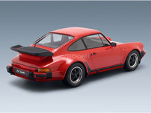 Porsche 911 Turbo (930) 3.3L Coupe 1989 Red with Showcase GT Spirit 1:8 scale model - rear three-quarter view