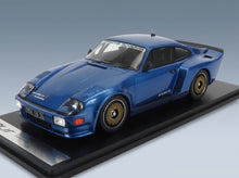 Porsche 911 930 Biturbo 3.3 Almeras 1993 Blue Metallic Kess Model 1:18 scale model - front three-quarter view