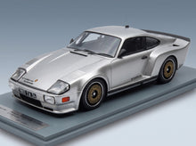 Porsche 911 930 Biturbo 3.3 Almeras 1993 Silver Kess Model 1:18 scale model - front three-quarter view