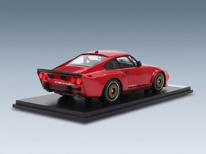 Porsche 911 930 Biturbo 3.3 Almeras 1993 Red Kess Model 1:18 scale model - rear three-quarter view