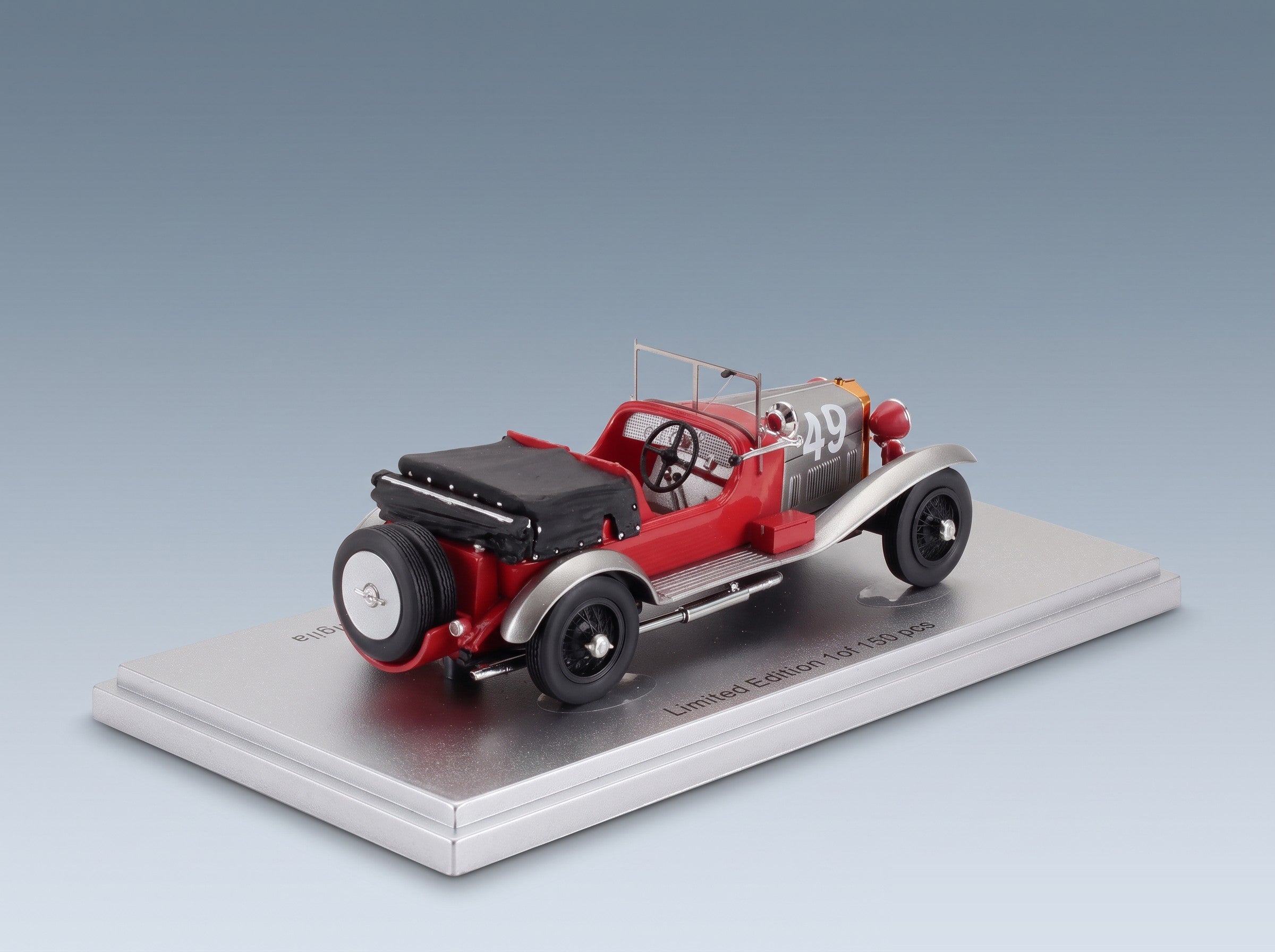 Alfa Romeo RL Super Sport No. 49 7th Mille Miglia Arturo Mercanti Carlo Sozzi 1927 Kess Model 1:43 scale model - rear three-quarter view