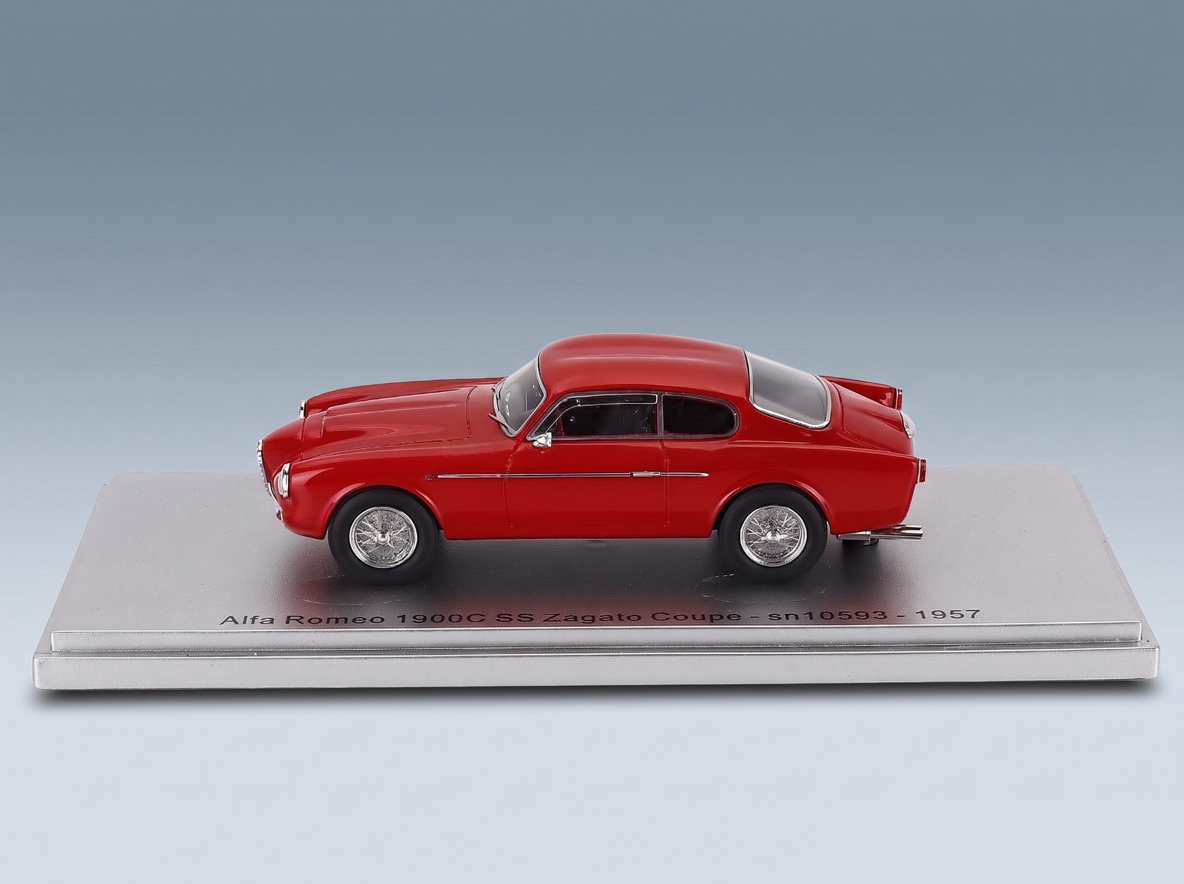 Alfa Romeo 1900C SS SN10593 Zagato Coupé 1957 Red Kess Model 1:43 scale model - side view