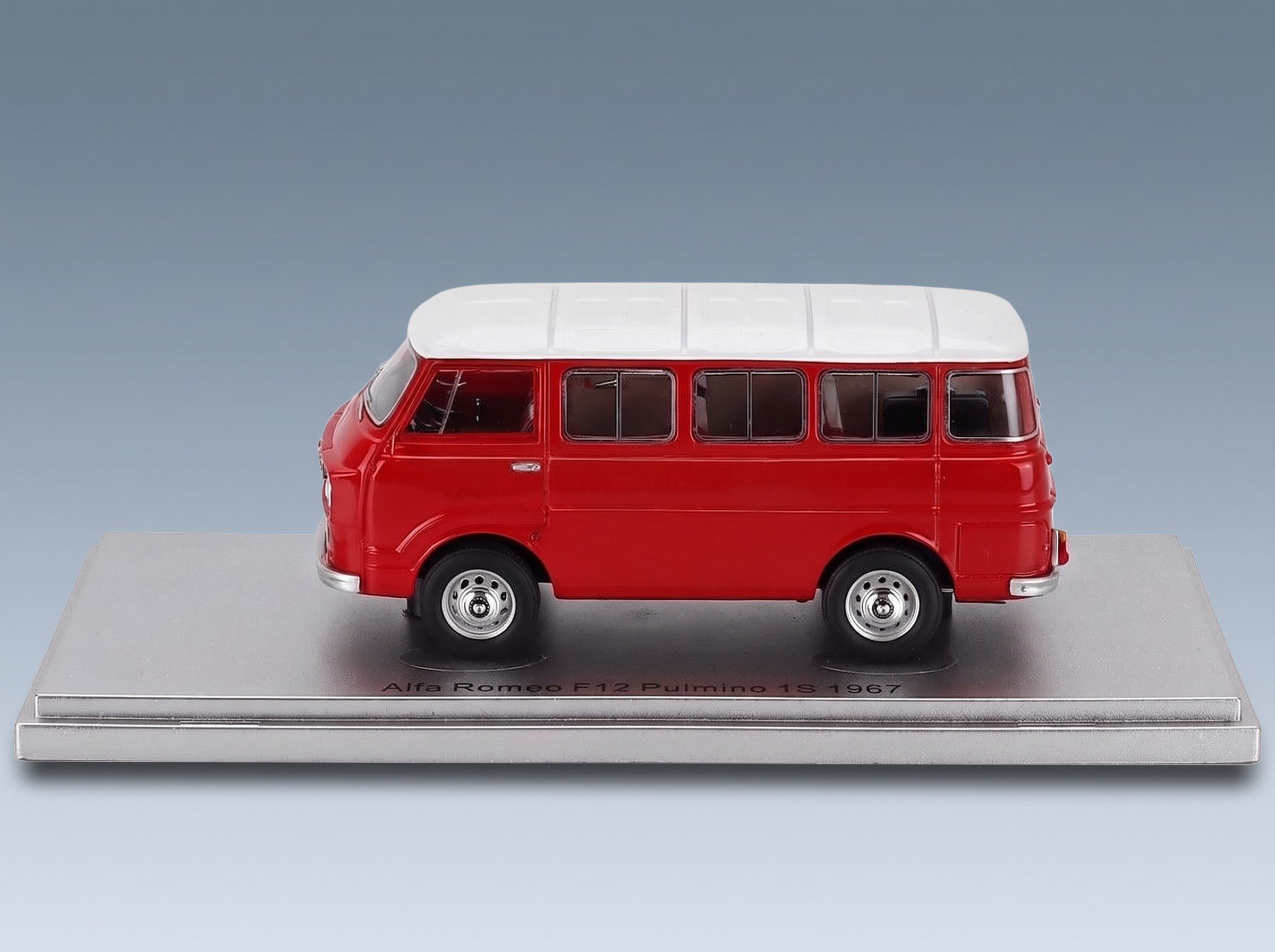 Alfa Romeo F-12 Minibus 1-Series 1967 Red White Kess Model 1:43 scale model - side view