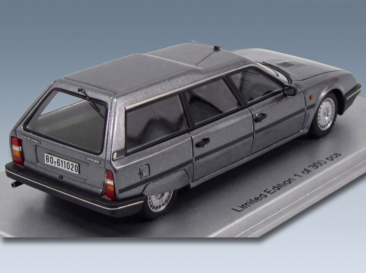 Citroën CX 25 TRD Turbo 2 Break 1986 Grey Metallic Kess Model 1:43 scale model - rear three-quarter view