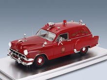 Chevrolet National Ambulance Royal Oak Michigan Fire Protection Fire Engine 1954 Red Kess Model 1:43 scale model - front three-quarter view