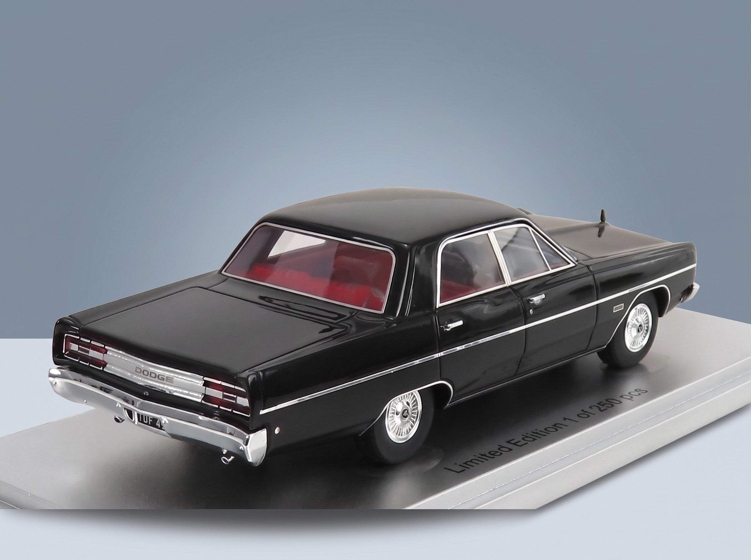 Dodge Phoenix 4-Door Sedan 1968 Black Kess Model 1:43 scale model - rear three-quarter view